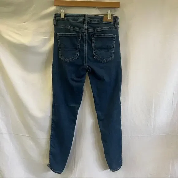 American Eagle Hi Rise Jegging Next Level Stretch Denim Jeans Womens Size 8 - Picture 4 of 12